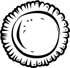 Italian dessert. Hand drawn vector isolated sketch. Seada 