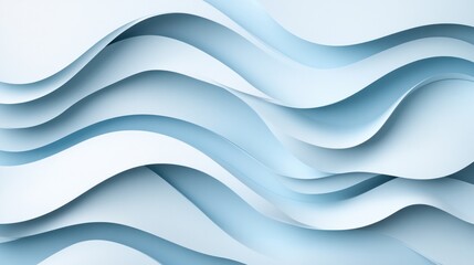 Abstract Blue Wave Paper Design Background