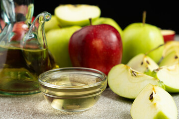 Natural Apple Vinegar Poured Into Gravy Bowl