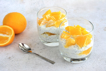 Refreshing Orange Chia Yogurt Parfait