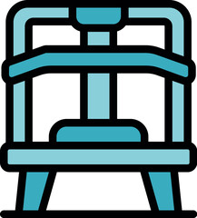 Recycling paper press crushing machine standing on a white background