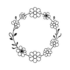 Floral Wreath is a border of wildflowers flowers or flowers.