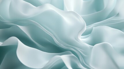 Obraz premium Soft Blue Fabric Draped in Gentle Waves
