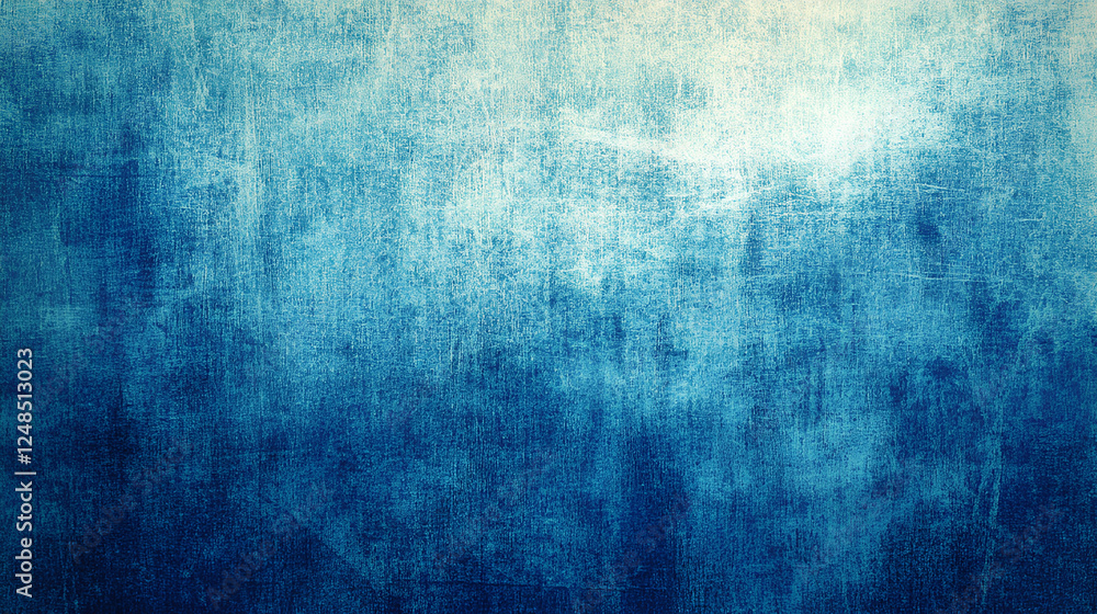 Poster blue gradient abstract background with a textured, grainy effect, evoking depth and motion