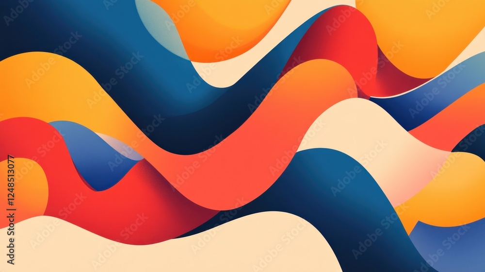 Poster abstract colorful waves design background image