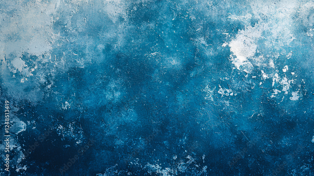 Poster blue gradient abstract background with a textured, grainy effect, evoking depth and motion