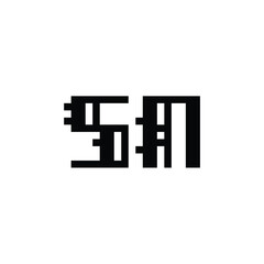 SN monogram logo design letter text name symbol monochrome logotype alphabet character simple logo
