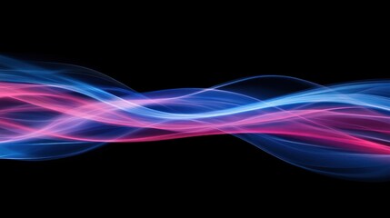 Naklejka premium Abstract Blue and Pink Wave Light Design