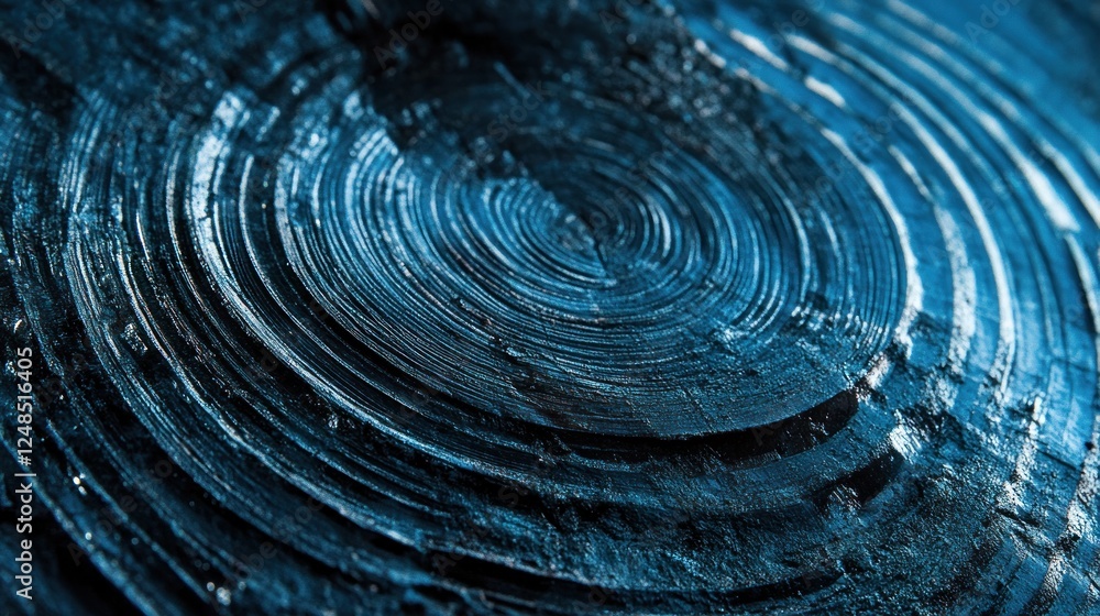 Poster abstract blue circular texture rings pattern