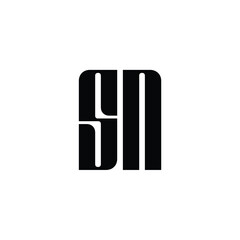 SN monogram logo design letter text name symbol monochrome logotype alphabet character simple logo