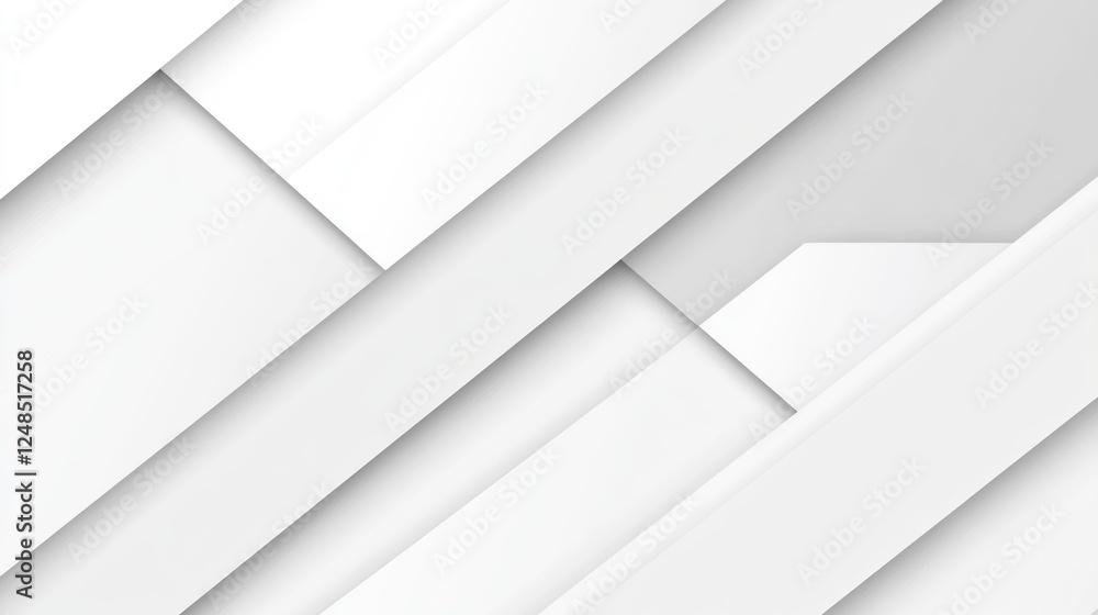 Poster abstract white geometric shapes design background