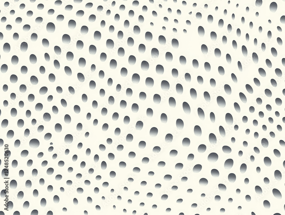 Aufkleber abstract seamless pattern with 3d effect, featuring white background and black dots creating texture
