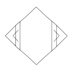 Geometric Diamond with Internal Triangles and Lines