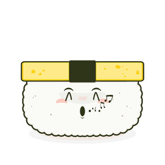 tamago sushi whistling face cartoon cute