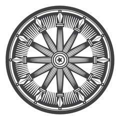 A radial line formation of mandala vector design and illustration