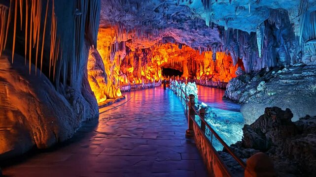 Illuminated Cave Wonders: A Breathtaking Journey into the Earth's Depths
