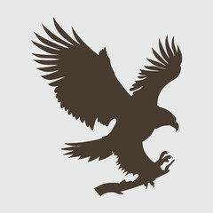 This American bald eagle vector, with its talons extended, is a powerful symbol of the USA. 