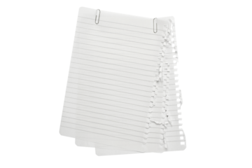 The  isolated sheet of paper