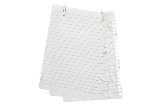 The  isolated sheet of paper