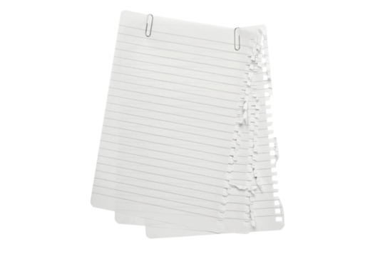 The  isolated sheet of paper