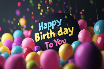 Bold 'Happy Birthday To You' Logo with Playful Typography and Fun Design