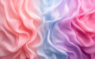 Obraz premium Dreamy pastel gradient with a glowing effect, blending light pink, powder blue, and soft lilac in a seamless transition