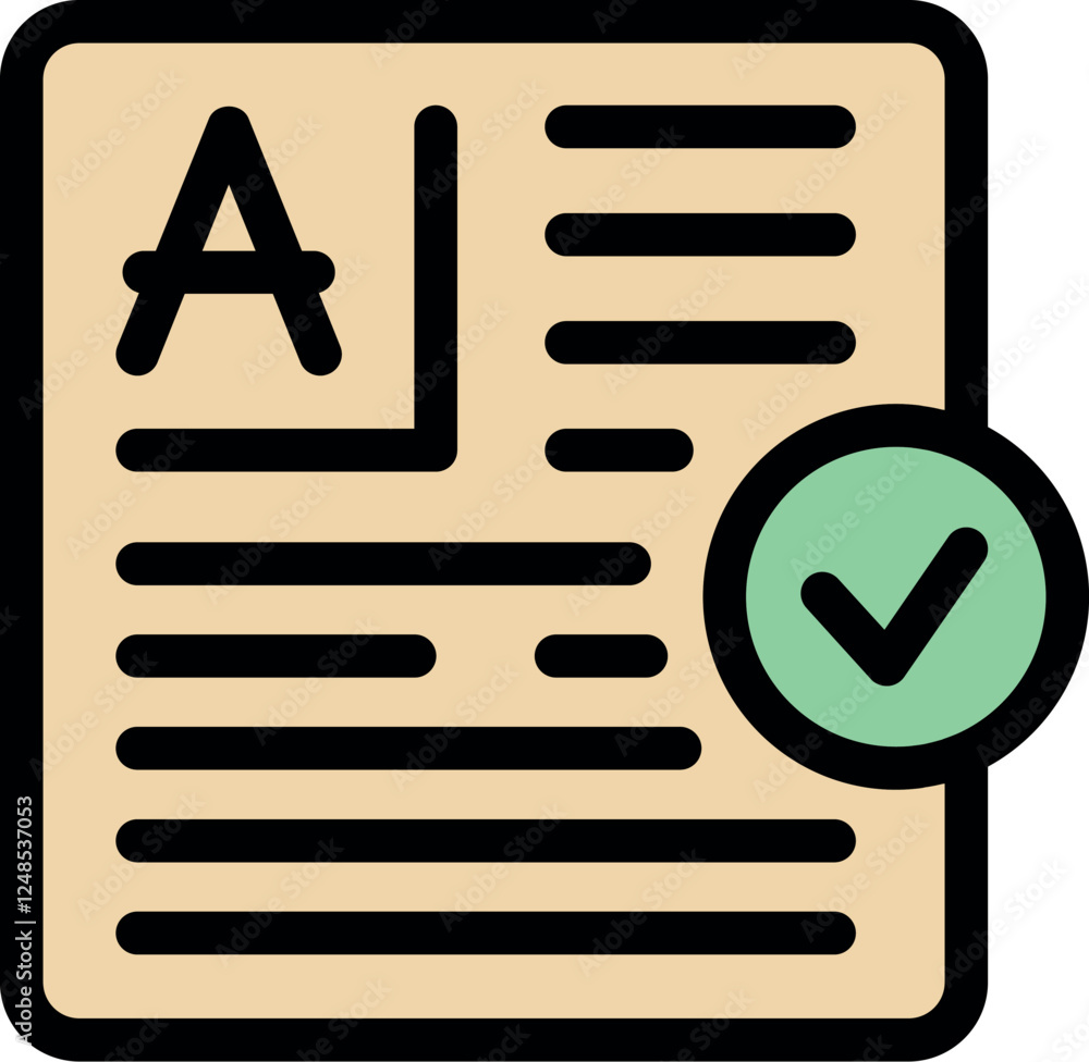 Poster proofreading software is checking document and showing successful result