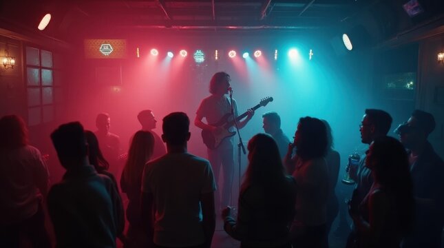 Electric Guitar Performance in a Crowded Club