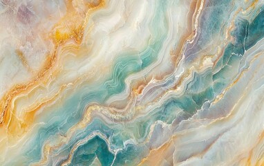 Fototapeta premium Mesmerizing marble texture with colorful iridescent swirls