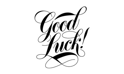 Good Luck Appreciation quotes Calligraphy & Stylish Script Typography 