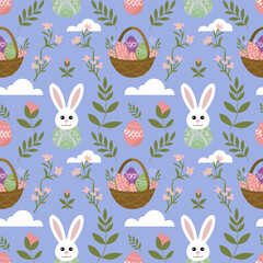 easter, egg, spring, holiday, pattern, vector, decoration, illustration, celebration, eggs, flower, grass, season, seamless, cute, design, colorful, card, nature, wallpaper, green, cartoon, color, sym
