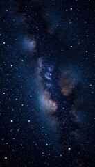 Obraz premium Dark, inky black canvas dotted with countless shimmering stars , astronomy, interstellar