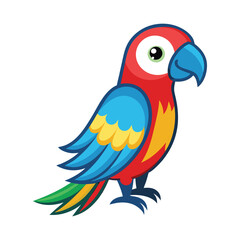 vector illustration of a parrot