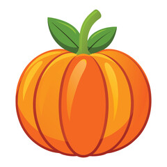 orange pumpkin isolated on white