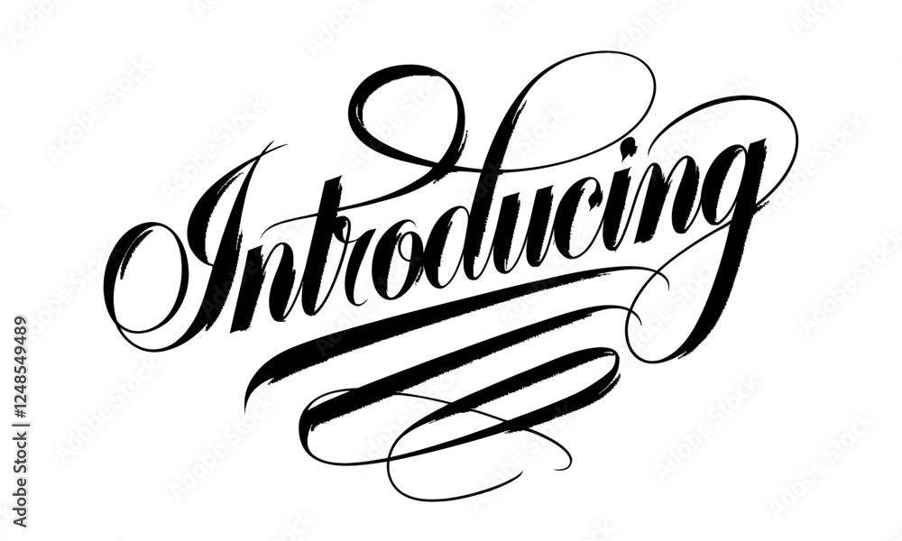 Poster introducing calligraphy & stylish script typography lettering