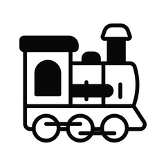 Get this amazing icon of toy train in modern style