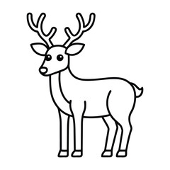 Fototapeta premium deer silhouette vector illustration
