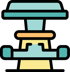 Baby highchair icon promoting comfortable and safe feeding experience for infants and toddlers, perfect for mealtime