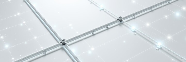 Abstract grid design with luminous details