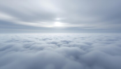 Stunning Aerial View of Cloudscape Above the Clouds