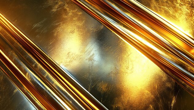 Golden Texture, Luminous Parallel Bars, Abstract Metallic Background, Vector Design Element