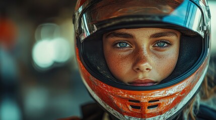 Young Girl Racer: Determination and Courage in Motorsport