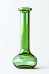 Emerald Bong on Crisp White Background. A Detailed Close-Up of Cannabis Culture Lifestyle Object, Isolated and Unoccupied