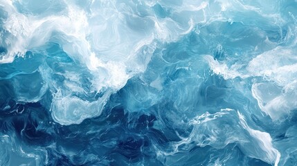 Fototapeta premium Aerial Ocean Waves Abstract Background Texture