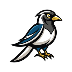 A drawing of a bird with a red background