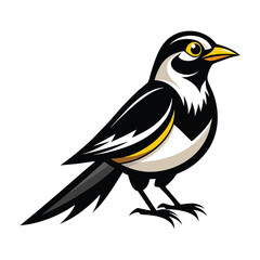 Obraz premium vector illustration of a yellow bird