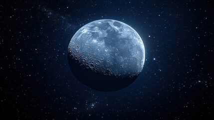 Obraz premium Majestic Lunar Orb: A Celestial Night's Embrace