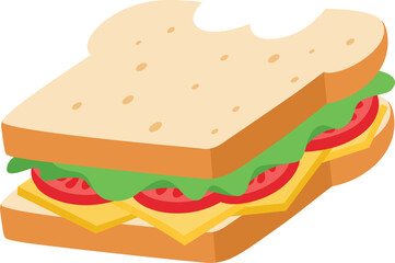 Delicious sandwich isolated on white