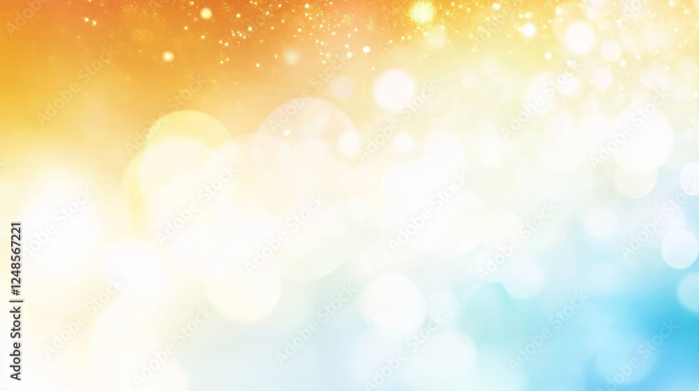 Poster soft, dreamy background with colorful bokeh light creating a warm atmosphere for design use