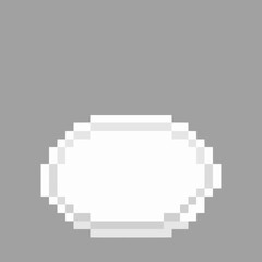 Fototapeta premium white plate in pixel art